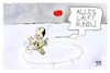 Cartoon: Koalitionsstreit (small) by Kostas Koufogiorgos tagged karikatur,koufogiorgos,koalitionsstreit,bundesregierung,rund,flugzeug,spielzeug