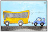 Cartoon: Kostenloser Nahverkehr (small) by Kostas Koufogiorgos tagged karikatur,koufogiorgos,illustration,cartoon,öpnv,nahverkehr,bus,bahn,pkw,luftreinhaltung,pilotprojekt,verkehr,kunde,verkehrsteilnehmer