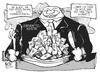 Cartoon: Lebensmittelskandale (small) by Kostas Koufogiorgos tagged lebensmittel,industrie,eier,bio,pferdefleisch,geld,profit,gift,dioxin,wirtschaft,karikatur,kostas,koufogiorgos