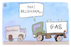Cartoon: Luxusgut Gas (small) by Kostas Koufogiorgos tagged karikatur,koufogiorgos,gas,lpg,geld,geldtransporter,lkw,billig,teuer