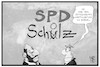 Cartoon: Machtkampf in der SPD (small) by Kostas Koufogiorgos tagged karikatur,koufogiorgos,illustration,cartoon,spd,scholz,schulz,künstler,graffiti,kunst,partei,sozialdemokratie,streit,machtkampf