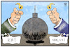 Cartoon: Machtkampf in Venezuela (small) by Kostas Koufogiorgos tagged karikatur,koufogiorgos,illustration,cartoon,venezuela,guiado,maduro,bombe,konflikt,bürgerkrieg,lunten,zündeln,präsident