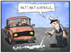 Cartoon: Maut-Kontrolle (small) by Kostas Koufogiorgos tagged karikatur,koufogiorgos,cartoon,illustration,auto,maut,kontrolle,verkehr,polizei,polizist,autofahrer,gebühr,spray,politik