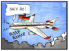 Cartoon: Merkel und Gauck (small) by Kostas Koufogiorgos tagged karikatur,koufogiorgos,illustration,cartoon,merkel,gauck,luftwaffe,flugzeug,fahne,flagge,deutschland,fan,fussball,wm,sport,finale,rio