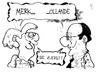 Cartoon: Merkollande (small) by Kostas Koufogiorgos tagged merkollande,merkel,hollande,frankreich,deutschland,präsident,bundeskanzlerin,politik,karikatur,koufogiorgos