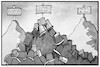 Cartoon: Müllberge (small) by Kostas Koufogiorgos tagged karikatur,koufogiorgos,illustration,cartoon,müll,berg,zugspitze,mont,blanc,coffee,to,go,pappbecher,einweg,kaffee,müllberg,abfall,umwelt