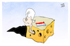 Cartoon: Niederlande (small) by Kostas Koufogiorgos tagged karikatur,koufogiorgos,niederlande,wilders,käse,wurm