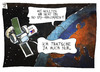 Cartoon: No Spy-Abkommen (small) by Kostas Koufogiorgos tagged no,spy,usa,satellit,deutschland,spionage,nsa,prism,abhörskandal,erde,planet,weltraum,tratsch,weltall,karikatur,illustration,koufogiorgos,politik,cartoon