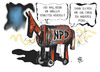 Cartoon: NPD-Verbot (small) by Kostas Koufogiorgos tagged karikatur,koufogiorgos,illustration,cartoon,npd,partei,verbot,neonazi,rechtsextremismus,trojaner,pferd,politik