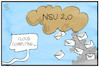 Cartoon: NSU 2.0 (small) by Kostas Koufogiorgos tagged karikatur,koufogiorgos,illustration,cartoon,drohbrief,nsu,terrorismus,drohbriefe,mails,cloud,computing