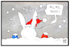 Cartoon: Ostern in Schnee (small) by Kostas Koufogiorgos tagged karikatur,koufogiorgos,illustration,cartoon,ostern,schnee,verschneit,wetter,osterhase,winterlich