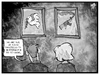 Cartoon: Ostukraine-Referendum (small) by Kostas Koufogiorgos tagged karikatur,koufogiorgos,illustration,cartoon,ukraine,ostukraine,referendum,krieg,frieden,friedestaube,wahl,waffe,soldat,konflikt,entscheidung,politik,russland,separatisten