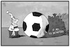 Cartoon: Parteienfinanzierung (small) by Kostas Koufogiorgos tagged karikatur,koufogiorgos,illustration,cartoon,parteienfinanzierung,geld,schatten,fussball,michel,wm,ablenkung,verstecken,tarnung,steuern,politik