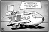 Cartoon: Politik und Wirtschaft (small) by Kostas Koufogiorgos tagged karikatur,koufogiorgos,illustration,cartoon,flugzeug,gangway,politik,wirtschaft,karenzzeit,manager,wechsel,treppe,einstiegshilfe