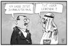 Cartoon: Pressefreiheit (small) by Kostas Koufogiorgos tagged karikatur,koufogiorgos,illustration,cartoon,pressefreiheit,khashoggi,erdogan,tuerkei,saudi,arabien,journalist,autor,mord,tot,lebendig