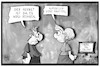 Cartoon: Raketenregen (small) by Kostas Koufogiorgos tagged karikatur,koufogiorgos,illustration,cartoon,regen,herbst,raketen,nordkorea,usa,wetter,jahreszeit,kim,trump