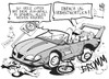 Cartoon: Raserei (small) by Kostas Koufogiorgos tagged spanien,raserei,unfall,bahn,zug,auto,verkehr,karikatur,koufogiorgos