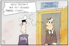 Cartoon: Razzia (small) by Kostas Koufogiorgos tagged karikatur,koufogiorgos,illustration,cartoon,zoll,fiu,pimmelgate,geldwäsche