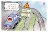 Cartoon: Rechtskurve (small) by Kostas Koufogiorgos tagged karikatur,koufogiorgos,sachsen,thüringen,deutschland,rechtskurve,strasse,auto