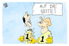 Cartoon: Regierungskader (small) by Kostas Koufogiorgos tagged karikatur,koufogiorgos,regierung,kader,merkel,merz,eins,torwart,erfahrung