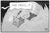 Cartoon: Reinhard Grindel (small) by Kostas Koufogiorgos tagged karikatur,koufogiorgos,illustration,cartoon,grindel,dfb,fussball,bund,korruption,hall,of,fame,dortmund,museum,präsident