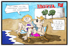 Cartoon: Reisewarnung Türkei (small) by Kostas Koufogiorgos tagged karikatur,koufogiorgos,illustration,cartoon,tuerkei,urlaub,ferien,reise,reisewarnung,gabriel,spd,hotel,strand,meer