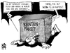 Cartoon: Rentenpaket (small) by Kostas Koufogiorgos tagged karikatur,koufogiorgos,cartoon,illustration,rente,rentenpaket,ber,flughafen,berlin,spd,politik,teuer,geld,michel,last,paket,politiker