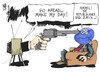 Cartoon: Republikaner-Parteitag (small) by Kostas Koufogiorgos tagged clint,eastwood,dirty,harry,republikaner,romney,usa,wahl,wahlkampf,präsident,karikatur,kostas,koufogiorgos