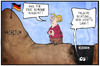 Cartoon: Rezession (small) by Kostas Koufogiorgos tagged karikatur,koufogiorgos,illustration,cartoon,wachstum,rezession,merkel,landschaft,aussicht,berg,tal,deutschland,wirtschaft,politik