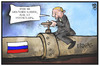 Cartoon: Russland-Sanktionen (small) by Kostas Koufogiorgos tagged karikatur,koufogiorgos,illustration,cartoon,putin,russland,sanktionen,gegensteuern,pipeline,gas,wirtschaft,politik,reaktion