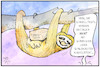 Cartoon: Schnelltests (small) by Kostas Koufogiorgos tagged karikatur,koufogiorgos,illustration,cartoon,schnelltest,corona,faultier,langsam,schnecke,schildkröte,pandemie,teststrategie