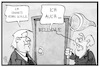 Cartoon: Schulz bei Steinmeier (small) by Kostas Koufogiorgos tagged karikatur,koufogiorgos,illustration,cartoon,schulz,steinmeier,bundespräsident,merkel,spd,groko,fangen,bellevue,politik