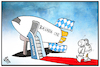 Cartoon: Söders Wiederwahl (small) by Kostas Koufogiorgos tagged karikatur,koufogiorgos,illustration,cartoon,söder,freie,wähler,bavaria,one,rakete,raumschiff,ministerpräsident,bayern,einstieg