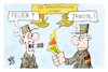 Cartoon: Sondervermögen (small) by Kostas Koufogiorgos tagged karikatur,koufogiorgos,sondervermögen,bundeswehr,feuer,geld,militär