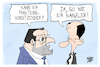 Cartoon: Spahn und Merz (small) by Kostas Koufogiorgos tagged karikatur,koufogiorgos,spahn,merz,fraktion,kanzler,cdu