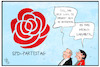 Cartoon: SPD-Parteitag (small) by Kostas Koufogiorgos tagged karikatur,koufogiorgos,illustration,cartoon,spd,parteitag,sozialdemokraten,labyrinth,logo,partei