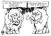 Cartoon: SPD-Troika (small) by Kostas Koufogiorgos tagged troika,steinmeier,steinbrück,gabriel,spd,kanzler,kandidat,bundestagswahl,karikatur,kostas,koufogiorgos