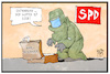 Cartoon: SPD-Wahlprogramm (small) by Kostas Koufogiorgos tagged karikatur,koufogiorgos,illustration,cartoon,spd,wahlprogramm,koffer,bombe,bombendrohung,kampfmittelräumdienst,partei
