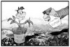 Cartoon: Stellenabbau Bayer (small) by Kostas Koufogiorgos tagged karikatur,koufogiorgos,illustration,cartoon,bayer,monsanto,glyphosat,gift,mitarbeiter,chemie,arbeitsplatz