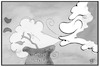 Cartoon: Sturmwarnung am Rosenmontag (small) by Kostas Koufogiorgos tagged karikatur,koufogiorgos,illustration,cartoon,rosenmontag,fasching,karneval,fastnacht,sturm,wind,unwetter,umzug,feier