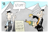 Cartoon: Stuttgarter Weindorf (small) by Kostas Koufogiorgos tagged karikatur,koufogiorgos,sabrieren,champagner,polizei,säbel,messer,weindorf,stuttgart