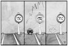 Cartoon: Tempo 130 (small) by Kostas Koufogiorgos tagged karikatur,koufogiorgos,illustration,cartoon,tempo,130,auto,autobahn,verkehr,raserumwelt