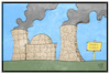 Cartoon: Tihange (small) by Kostas Koufogiorgos tagged karikatur,koufogiorgos,illustration,cartoon,tihange,akw,umwelt,atomkraft,reaktor,risse,nuklear,strahlung,belgien