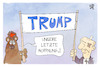 Cartoon: Trump (small) by Kostas Koufogiorgos tagged karikatur,koufogiorgos,trump,putin,bär,russland,usa,demonstration