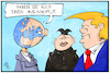 Cartoon: Trump  und Kim und der Knopf (small) by Kostas Koufogiorgos tagged karikatur,koufogiorgos,illustration,cartoon,knopf,aus,welt,trump,kim,jong,un,abschalten,nordkorea,usa,drohung,streit,konflikt