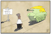Cartoon: Trump greift ein (small) by Kostas Koufogiorgos tagged karikatur,koufogiorgos,illustration,cartoon,militär,trump,ikone,tankman,tiananmenplatz,usa,proteste,rassismus
