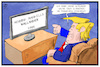 Cartoon: Trump guckt Wallander (small) by Kostas Koufogiorgos tagged karikatur,koufogiorgos,illustration,cartoon,wallander,mankell,schweden,krimi,fernsehen,nachrichten,quelle,trump,fake,news