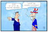 Cartoon: Trump im Ausland (small) by Kostas Koufogiorgos tagged karikatur koufogiorgos illustration cartoon trump grenze ausland uncle sam usa präsident