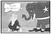 Cartoon: Trumps Reinwaschung (small) by Kostas Koufogiorgos tagged karikatur,koufogiorgos,illustration,cartoon,reinwaschung,impeachment,trump,usa,republikaner,elefant