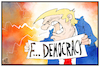 Cartoon: Trump und die Demokratie (small) by Kostas Koufogiorgos tagged karikatur,koufogiorgos,illustration,cartoon,trump,kapitol,washington,putsch,staatsstreich,usa,präsident,demokratie,demonstration